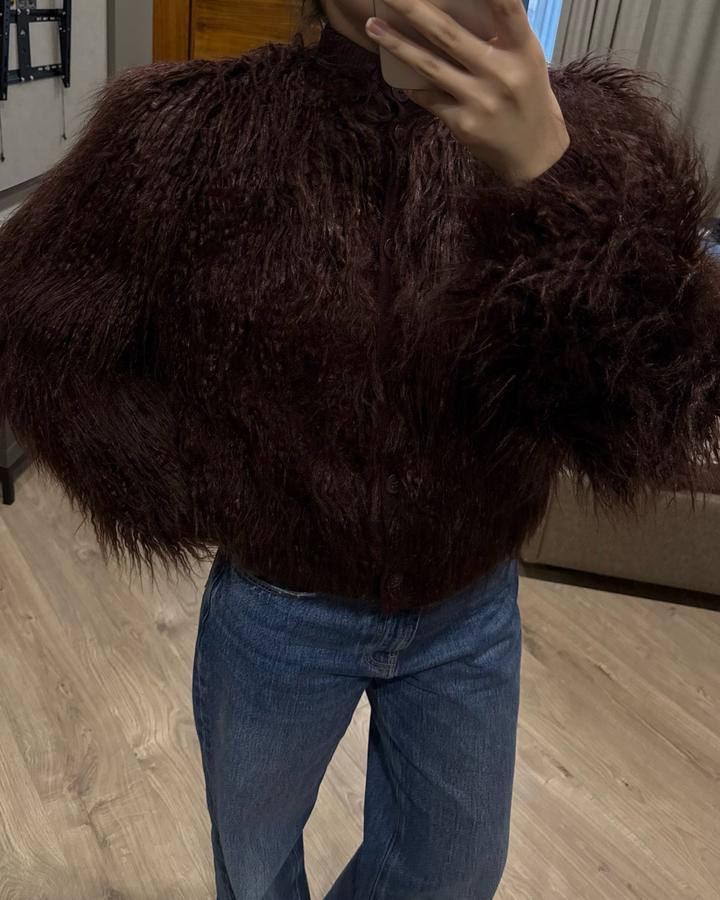 Кардиган из искусственного меха Zara