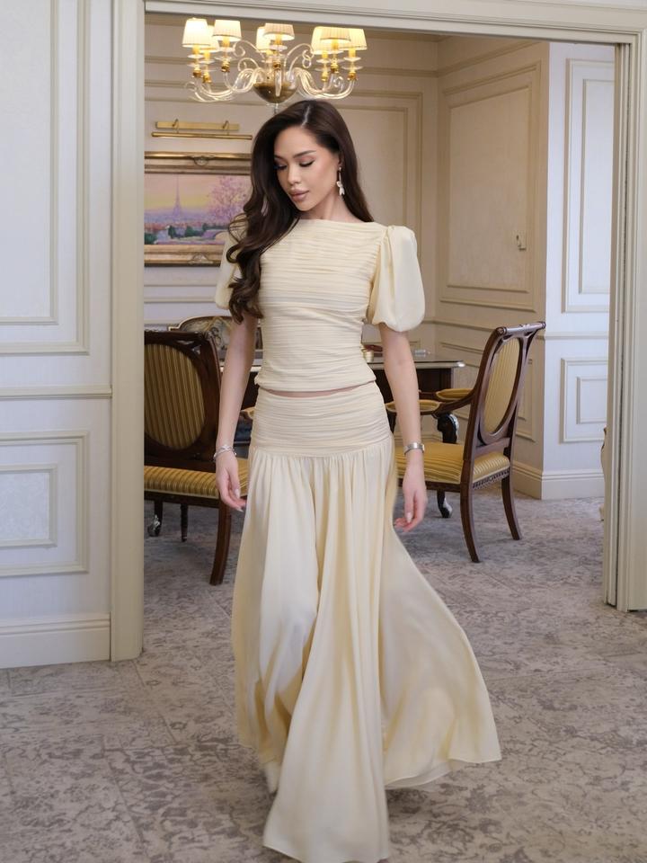 Stylish Костюм топ и юбка с драпировкой