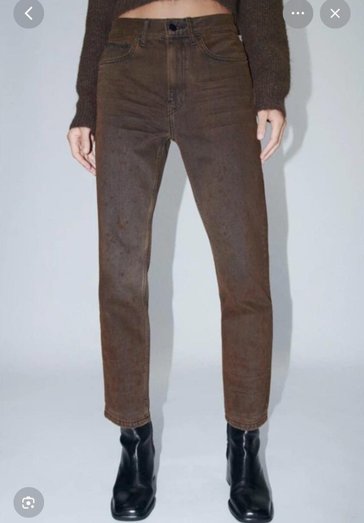 Джинсы Zara с эффектом потертости
