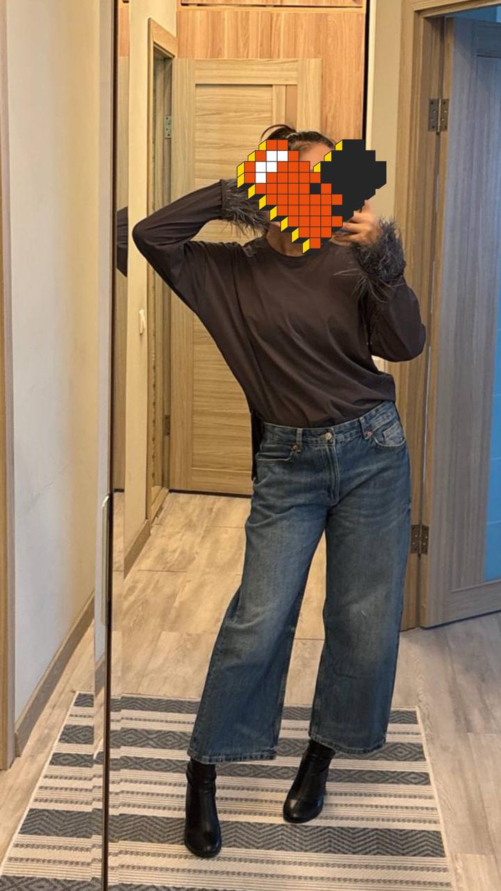 Джинсы подстрелелные ZARA
