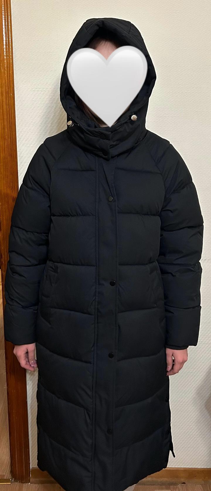 нет Женский пуховик черный