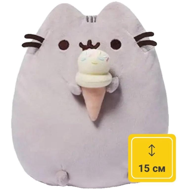 Pusheen Мягкая игрушка кот с мороженым