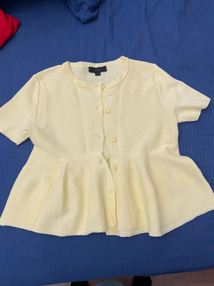 Трикотажный кардиган с баской ZARA