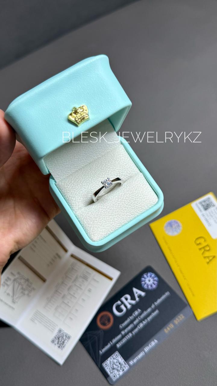 Кольцо муассанит серебро 925 moissanite