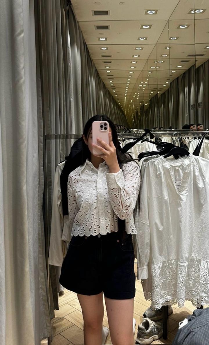 белая рубашка H&M