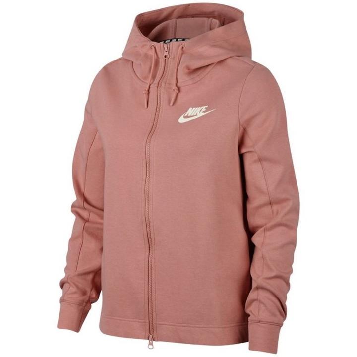 Стильное брендовое зип-худи Nike персикового цвета