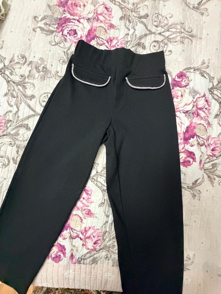 Черные брюки со стразами Zara