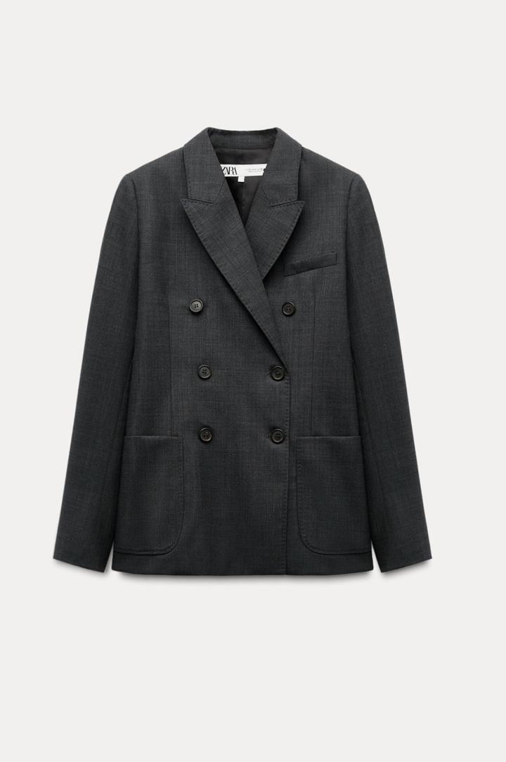 Двубортный пиджак ZARA