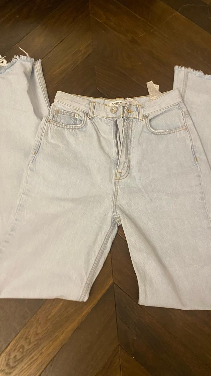 Pull & Bear Джинсы Pull&Bear рваные голубые