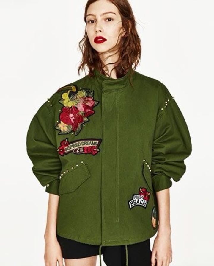 Куртка Zara с вышивкой