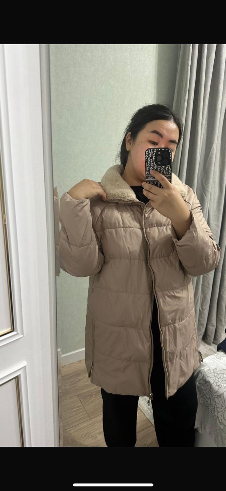 Button Blue Куртка двустороннее с меховым воротником