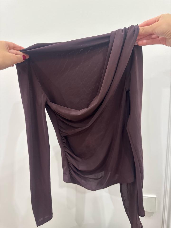 H&M Топ с длинным рукавом и драпировкой