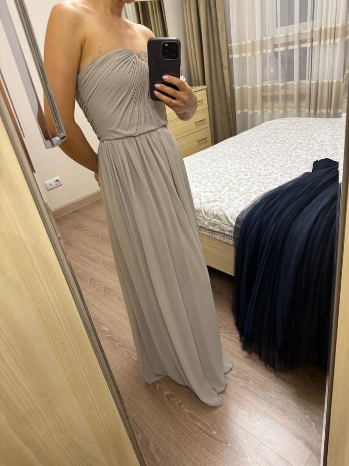 H&M Вечернее длинное платье с драпировкой