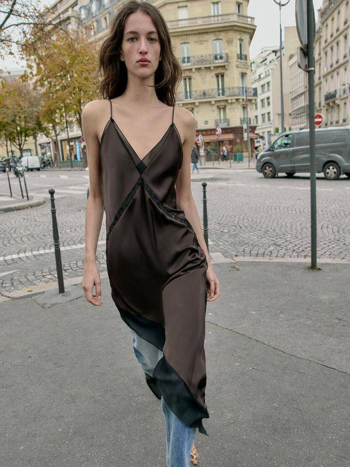Платье из сатина Zara