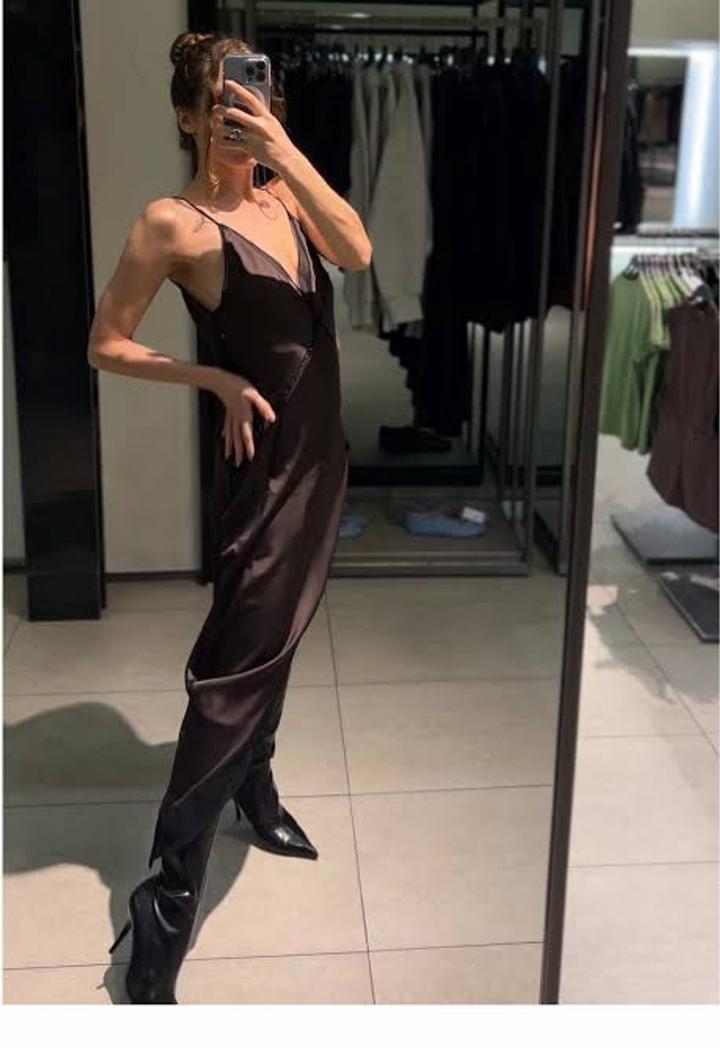 Платье из сатина Zara