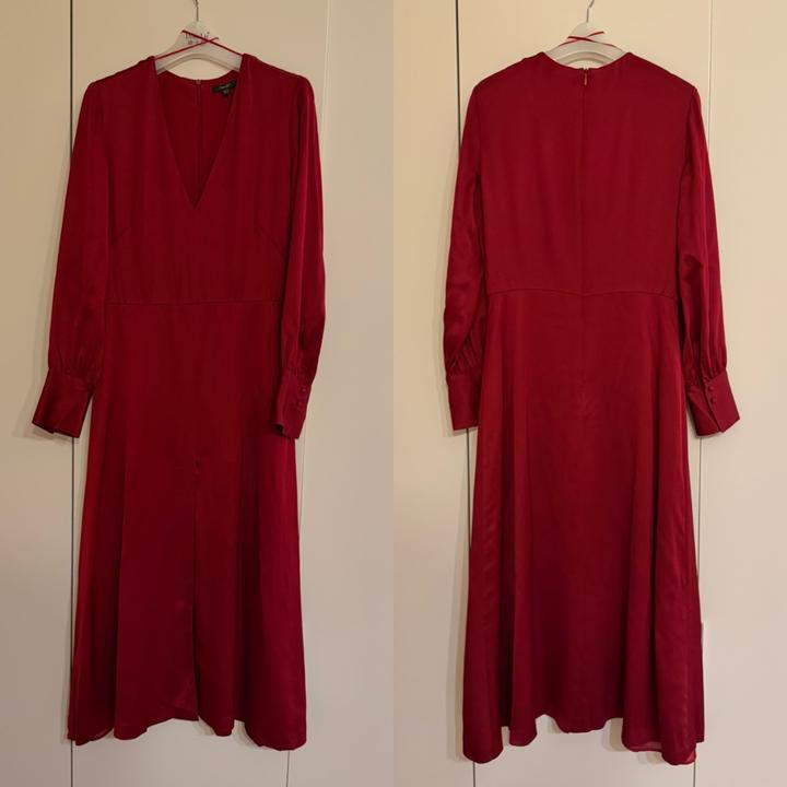 Платье миди Massimo Dutti 36р бордо