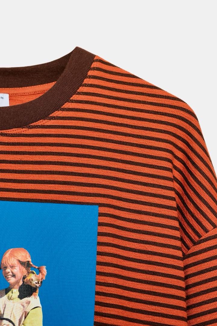 Zara Футболка «пеппи длинныйчулок™» в полоску