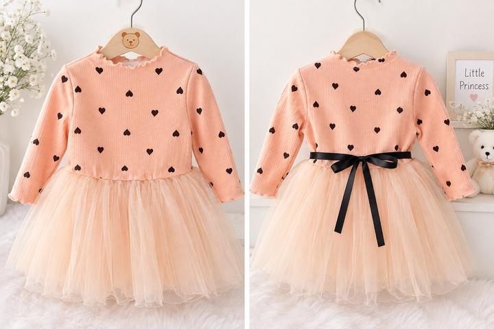 BabyBuu Платье с принтом сердечки