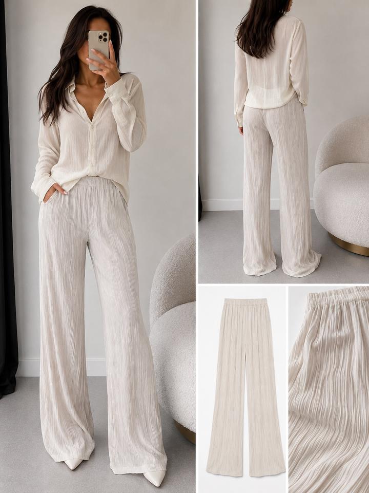 Брюки широкие плиссированные Zara