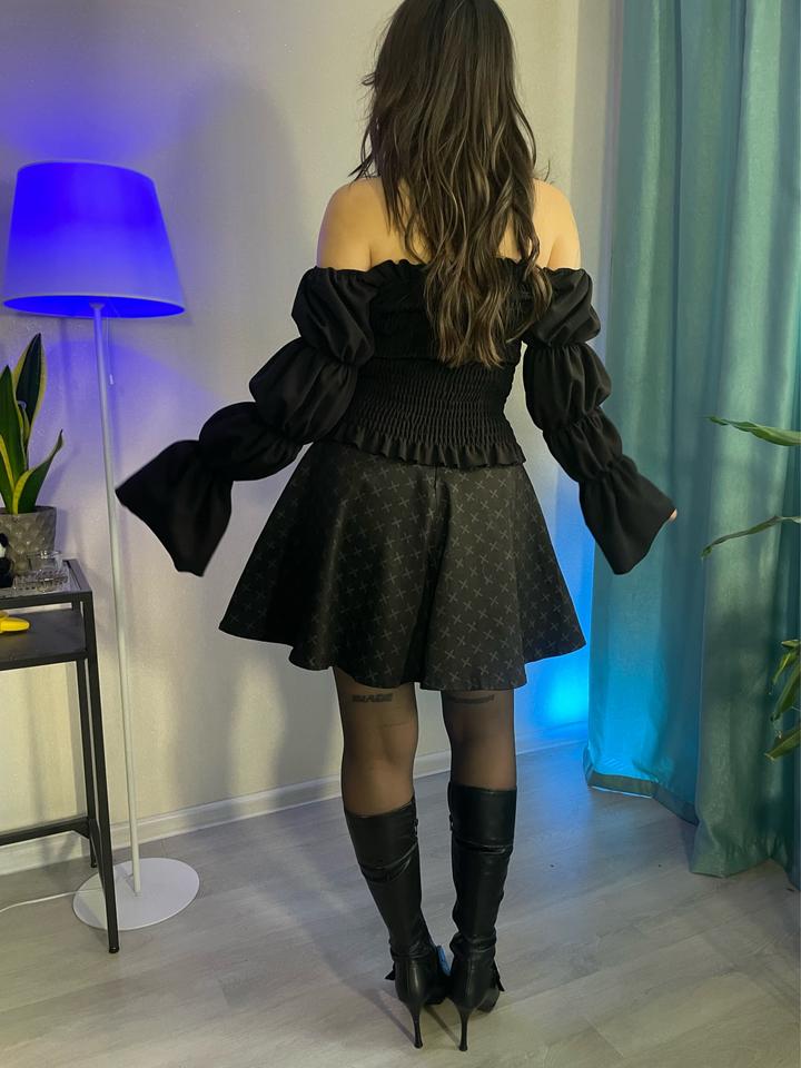 Топ NEW LOOK с открытыми плечами рукава фонари