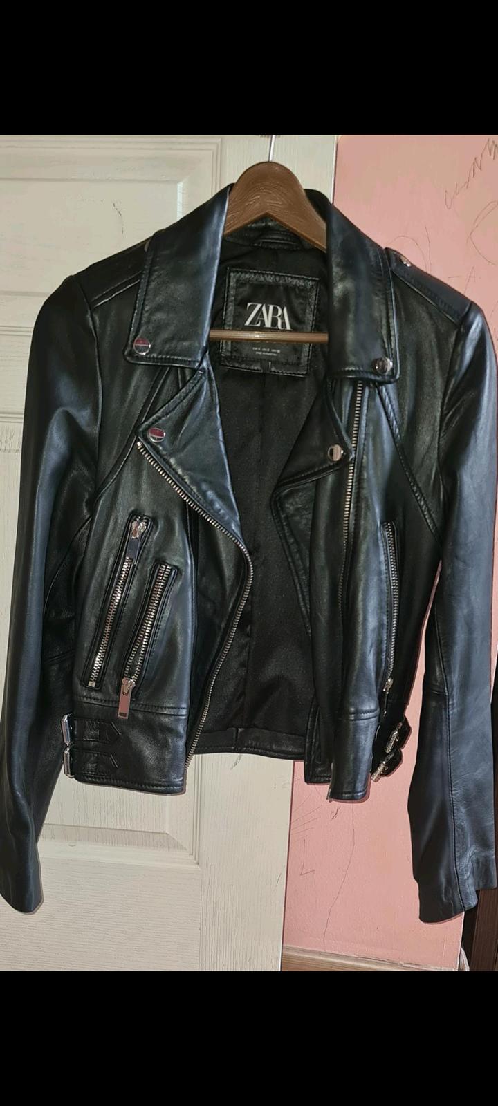 Zara косуха кожаная