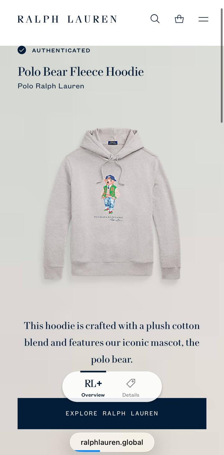Худи Polo Ralph Lauren с медведем