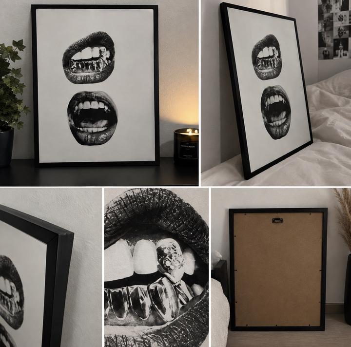картина Halftone Lips with Grillz