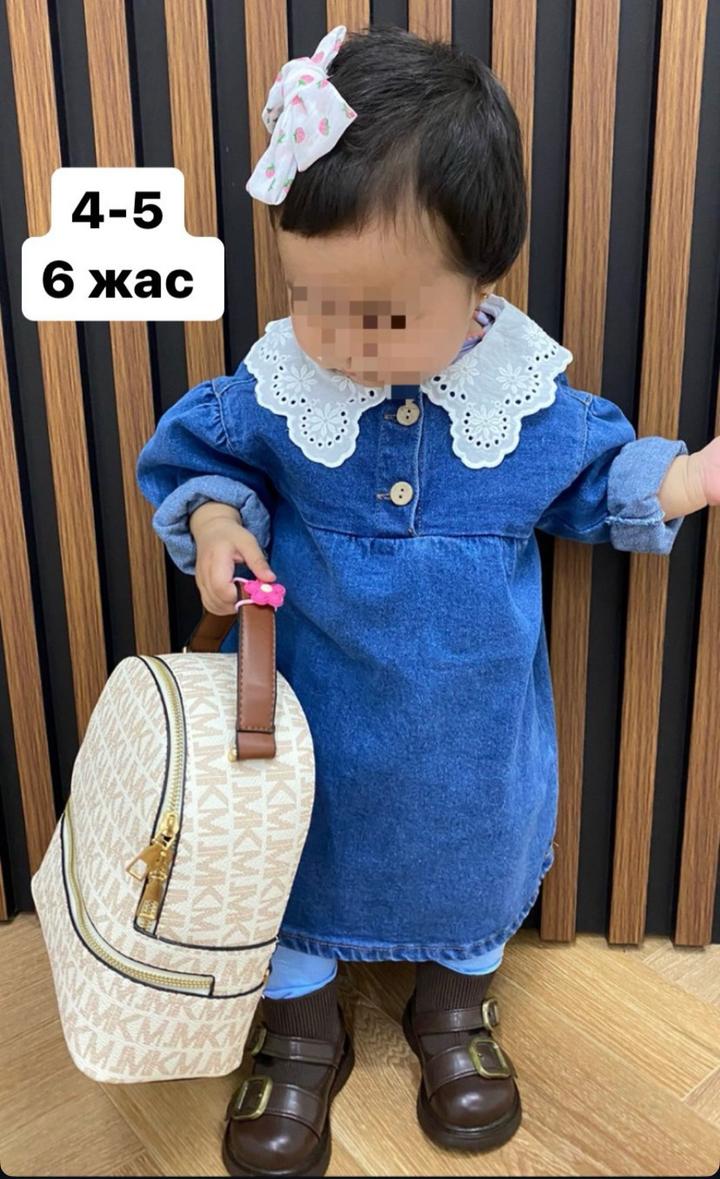 Zara Джинсовое платье с воротником для девочки