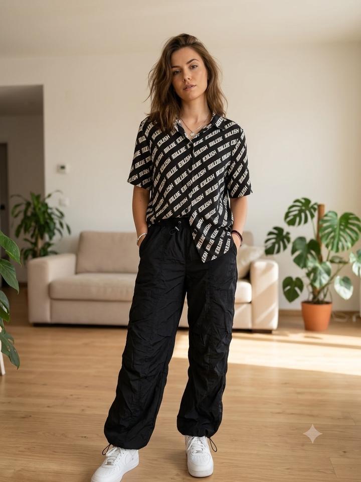 Образ целиком Рубашка H&M Billie Eilish и брюки