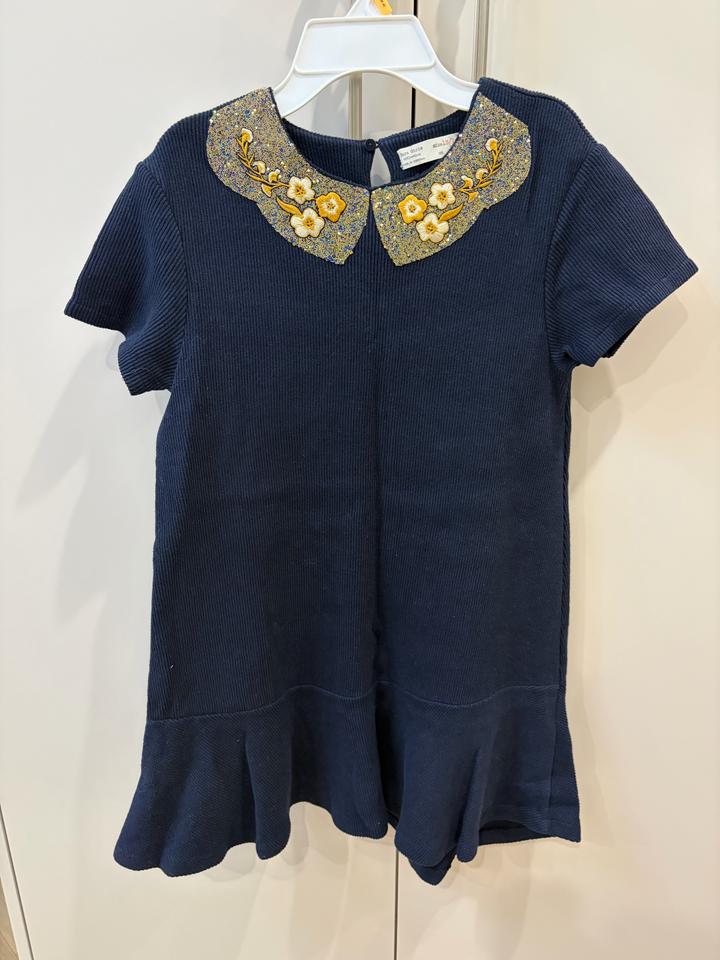 Платье Zara Girls с вышитым воротником