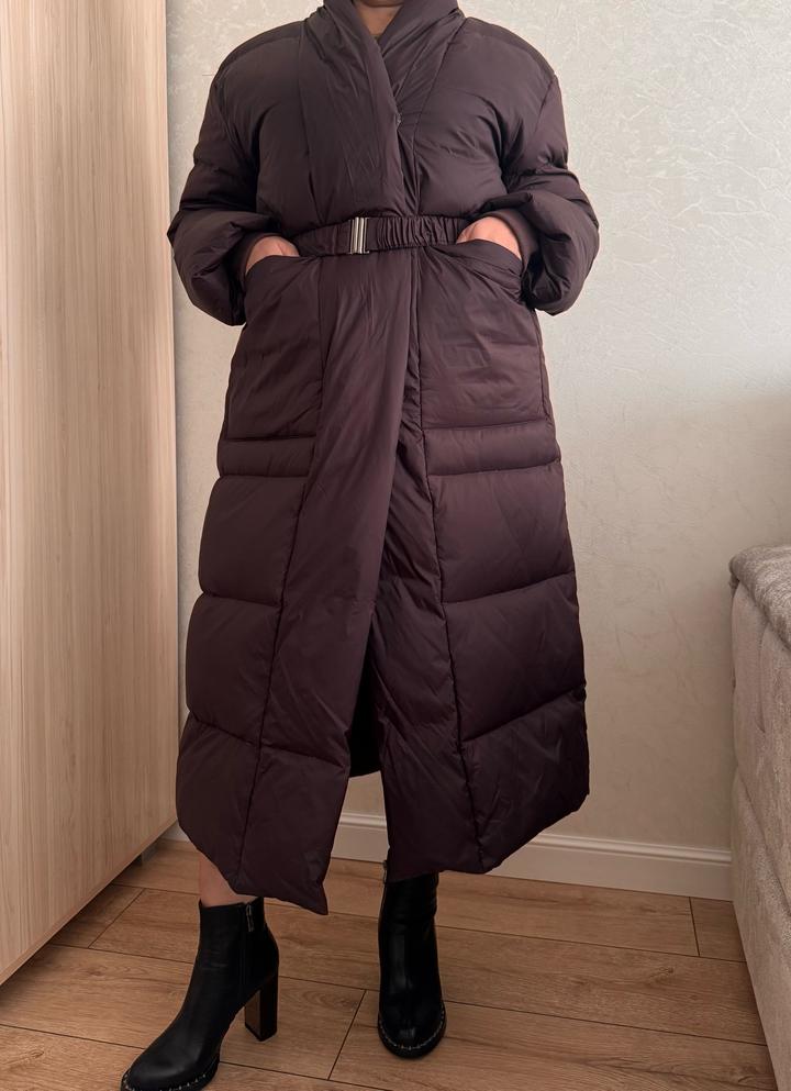 Женский длинный пуховик