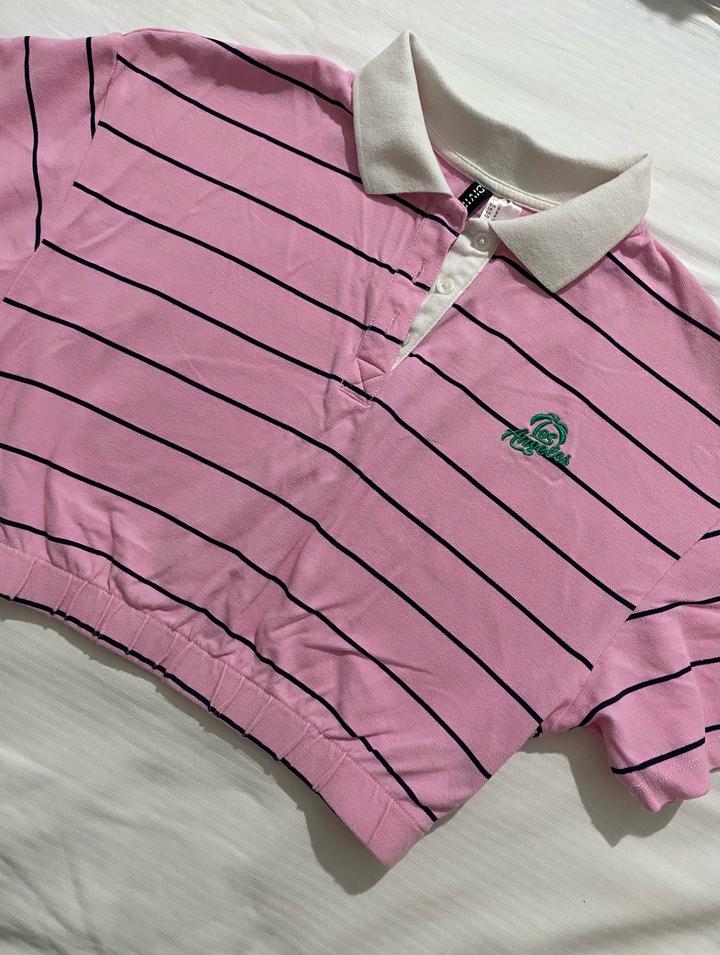 Укороченная футболка поло H&M