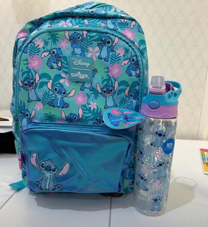 Рюкзак и шейкер smiggle stich  оригинал