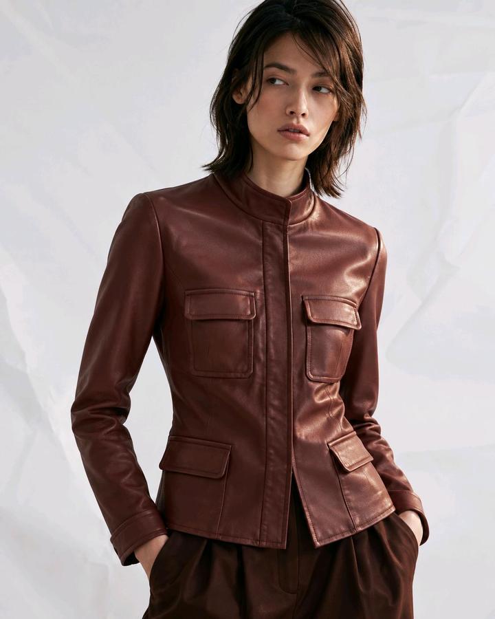 Atelier Luxe Кожаная куртка из натуральной телячьей кожи