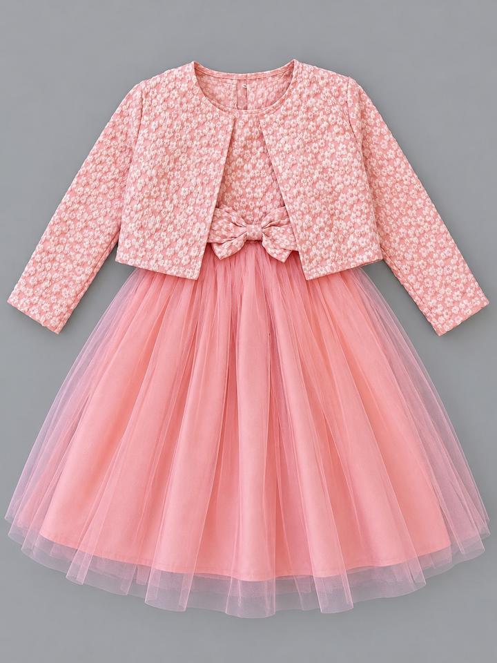 Нарядное платье для девочки с болеро и пышной юбкой 🎀