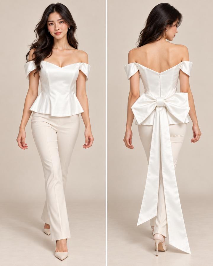 Sabina Collection Топ с бантом