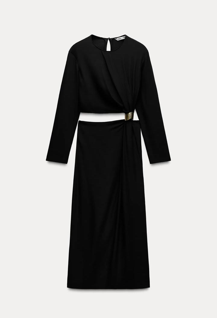 ZARA платье миди с вырезом