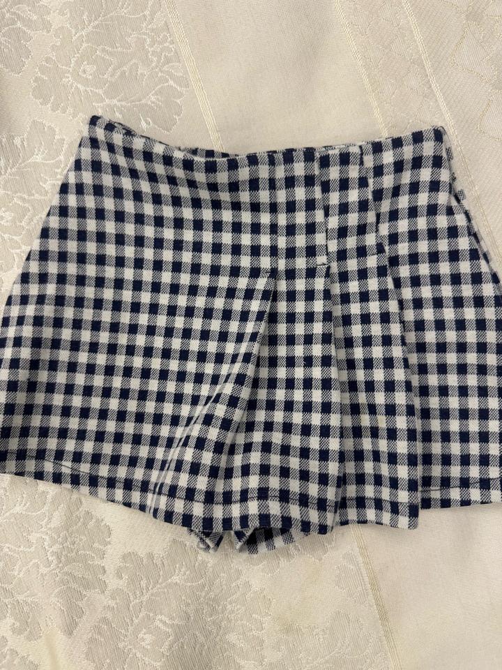 Zara Шорты-юбка в клетку
