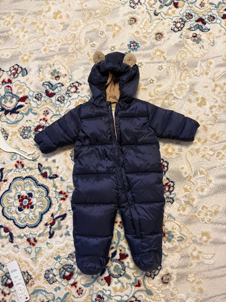 Baby Go Утепленный комбинезон с ушками для мальчика