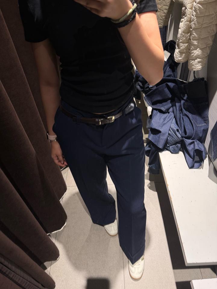 синие штаны из Zara