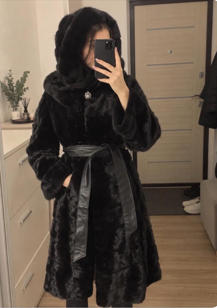 Шуба с капюшоном