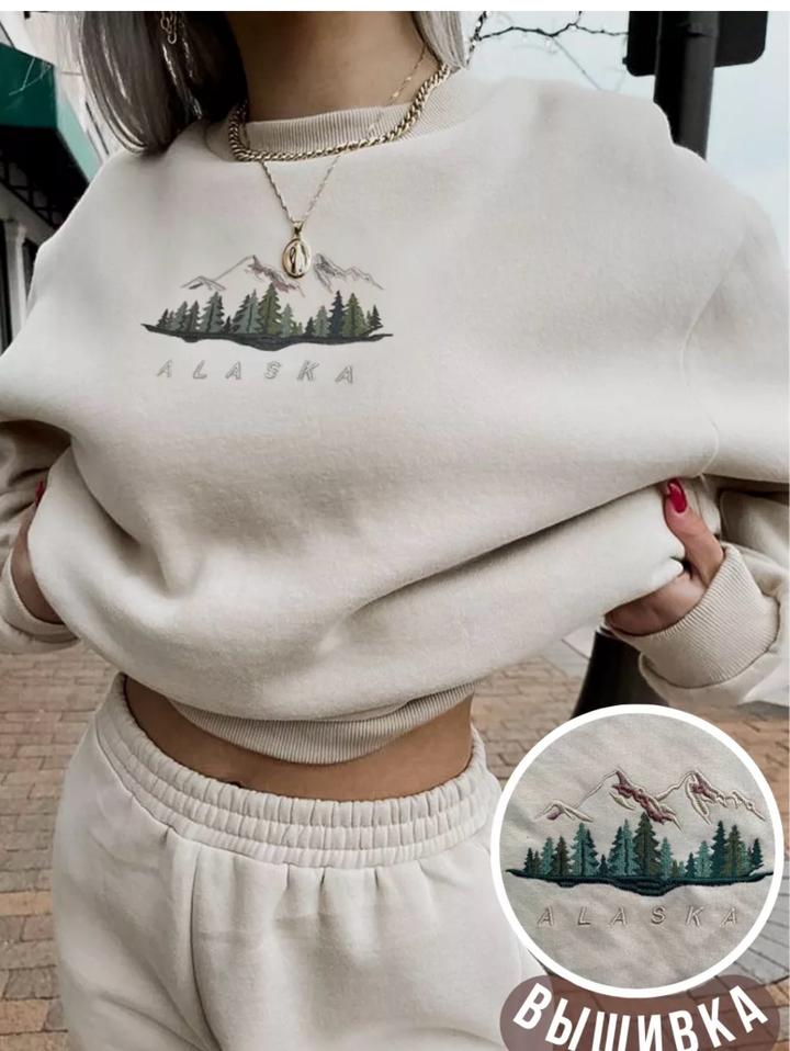 Свитшот с вышивкой Alaska