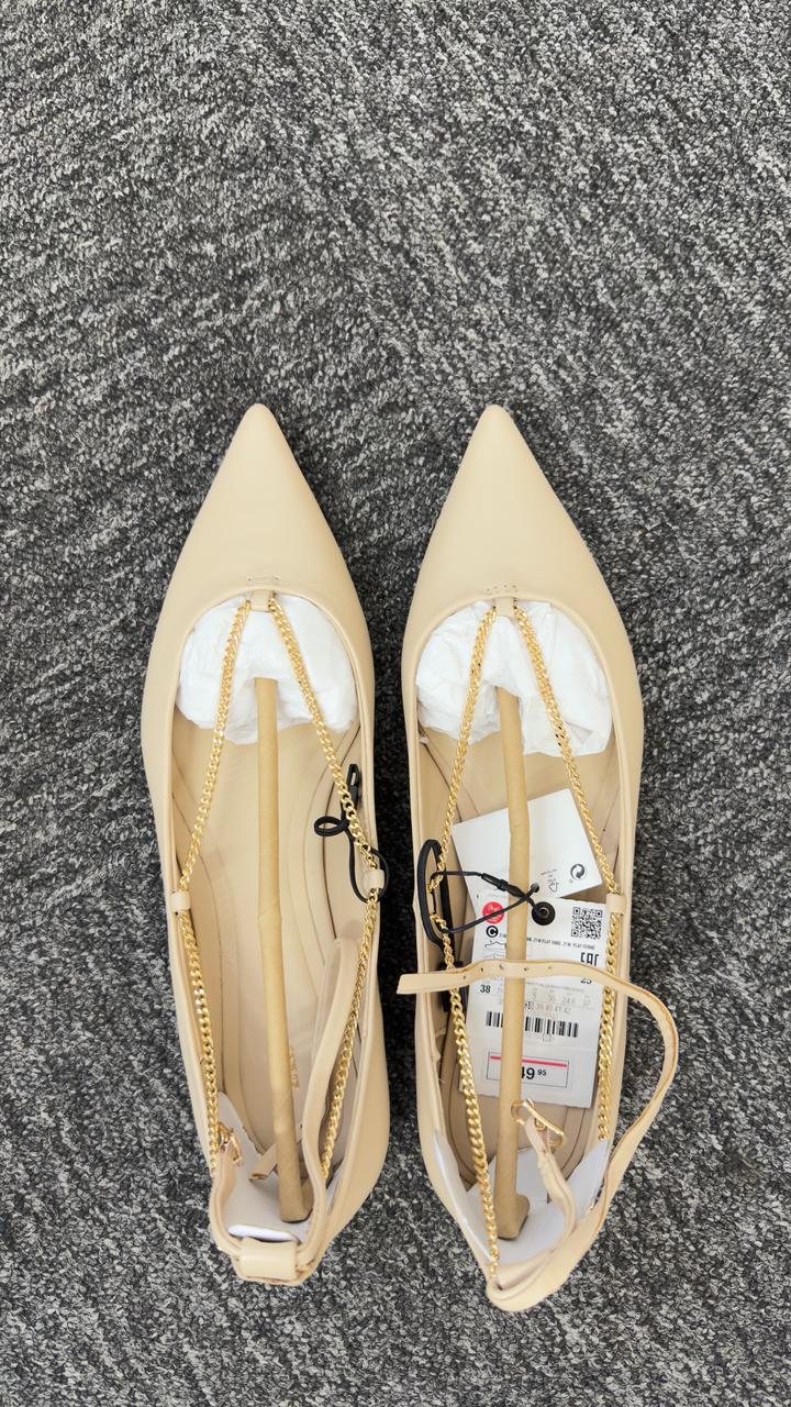 Кожанные лодочки Zara