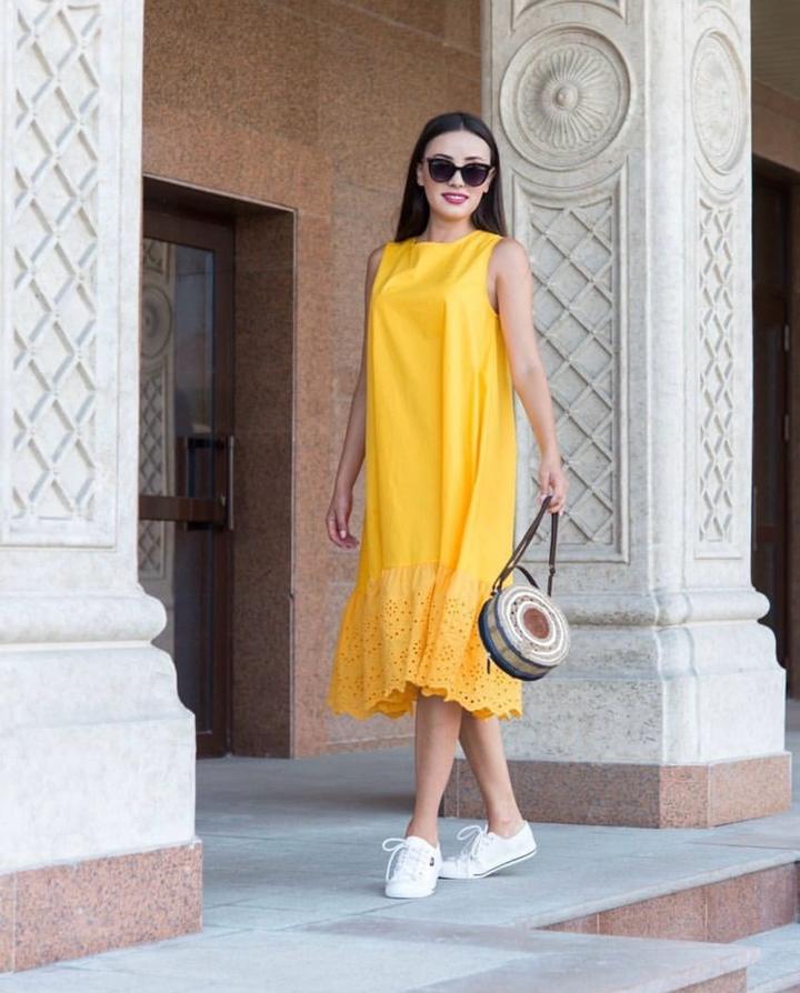 Желтое платье Shopogolik