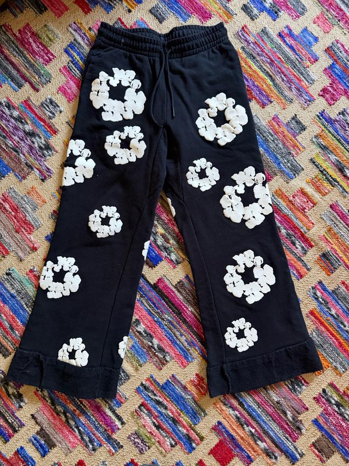 READYMADE DENIM TEARS брюки с цветочным принтом