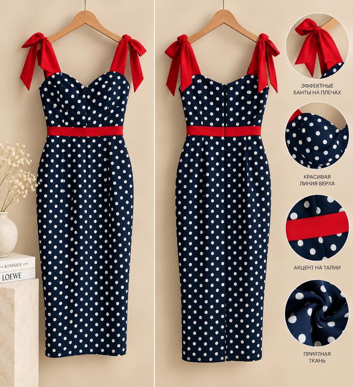 malina-fashion Платье в горошек Malina Fashion