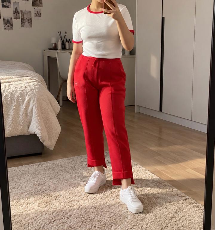 Спортивные брюки adidas by Stella McCartney с футболкой