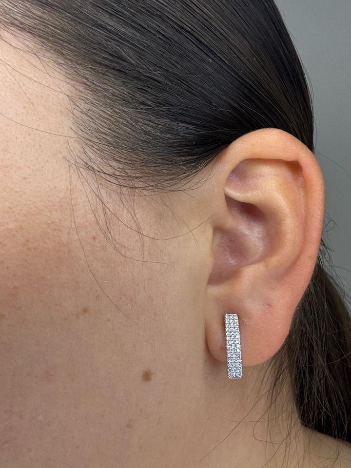 серебро 925 Серьги классические дорожка из серебра 925 пробы