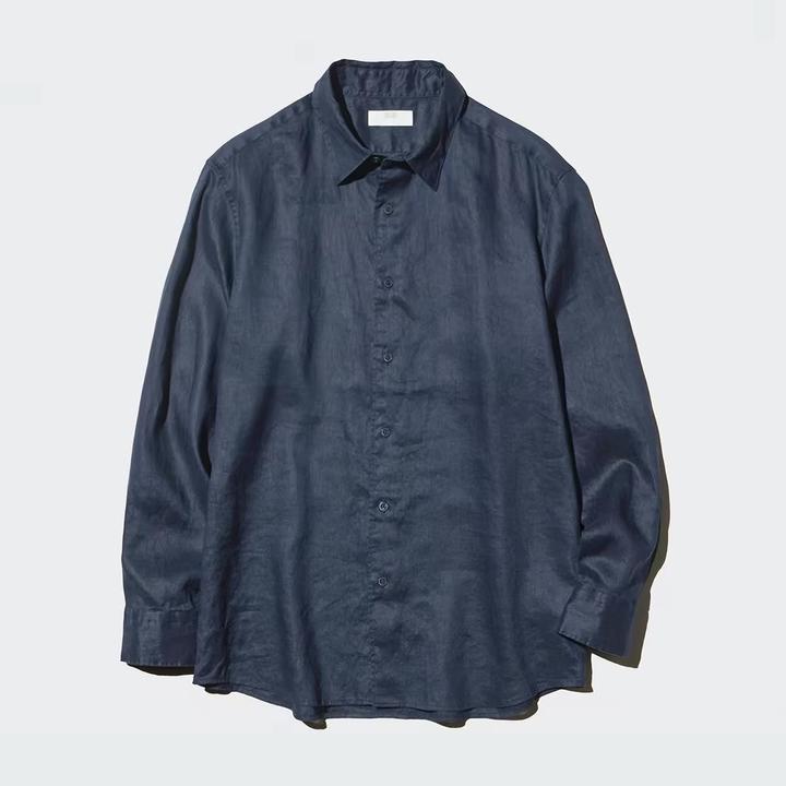 Мужская льняная рубашка UNIQLO