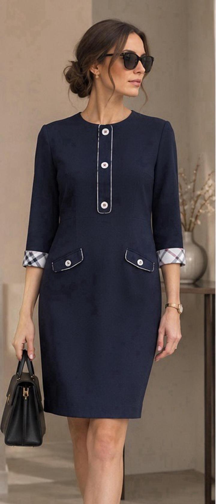 Carla Деловое платье под Burberry